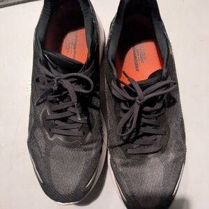 Saucony Black Athletic Shoes with Orange Insole